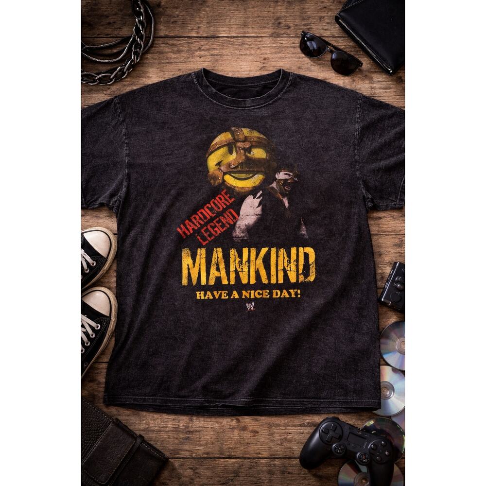 WWE Mankind T Shirt Men’s XXL Hardcore Legend Have a Nice Day Vintage Style l